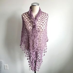 Handmade by Babcia Purple Shawl OS